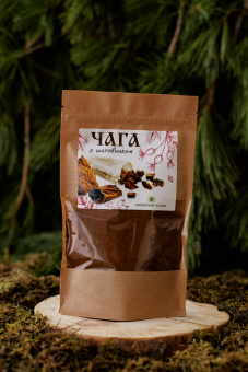 Чага молотая с шиповником